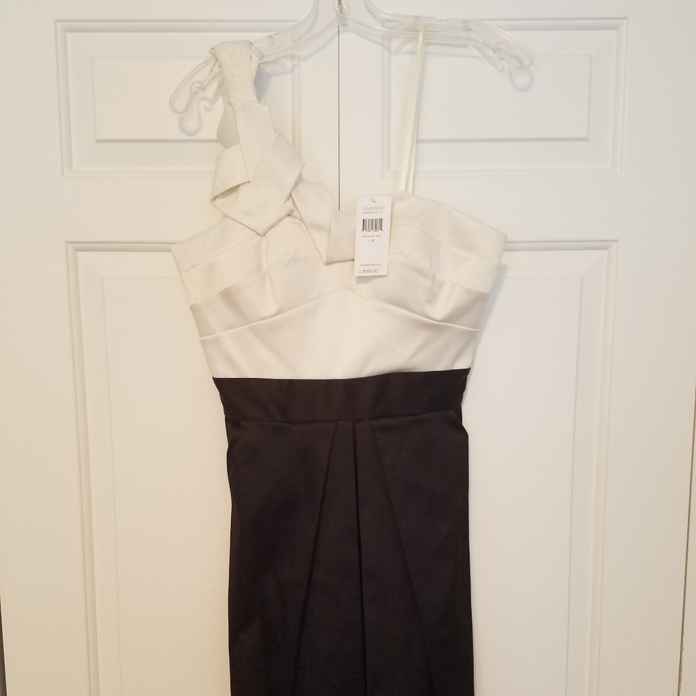 NWT Max & Cleo cocktail dress black white Sz 8